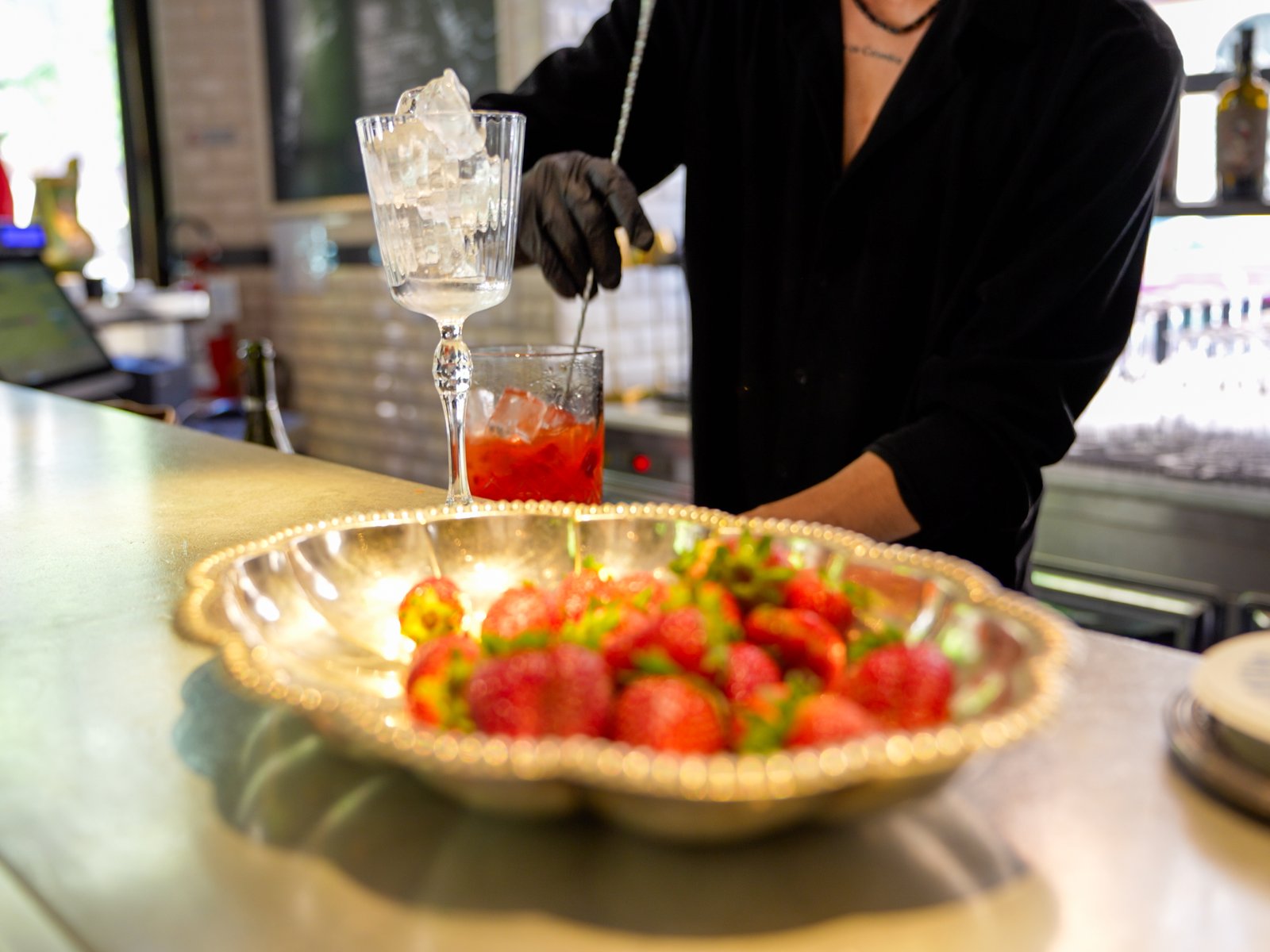Stir with a bar spoon