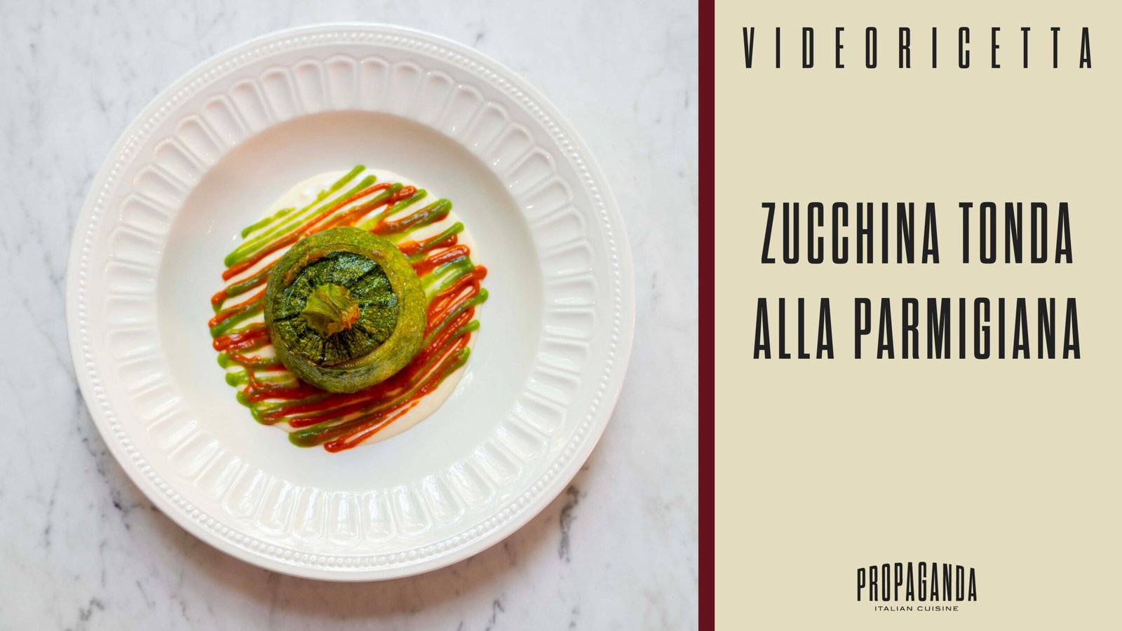 Zucchina Tonda alla Parmigiana con tre creme